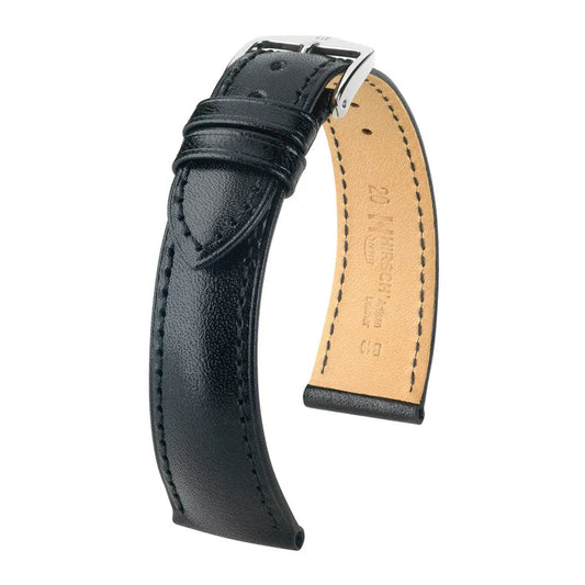 Siena Black Tuscan Leather Watch Band