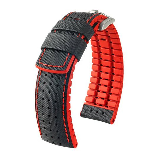 Robby Black Sailcloth Effect Performance Watch Band