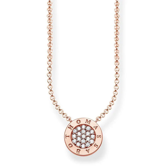 Thomas Sabo Necklace Classic Pave Rose Gold Necklace