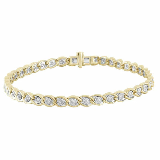 Bracelet With 0.5Ct Diamonds In 9K Yellow Gold