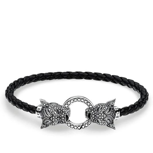 Thomas Sabo Leather Strap Black Cat