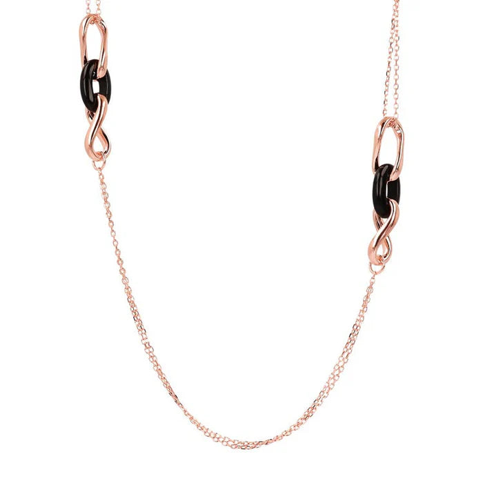 Variegata Black Onyx Link Necklace 91.4cm