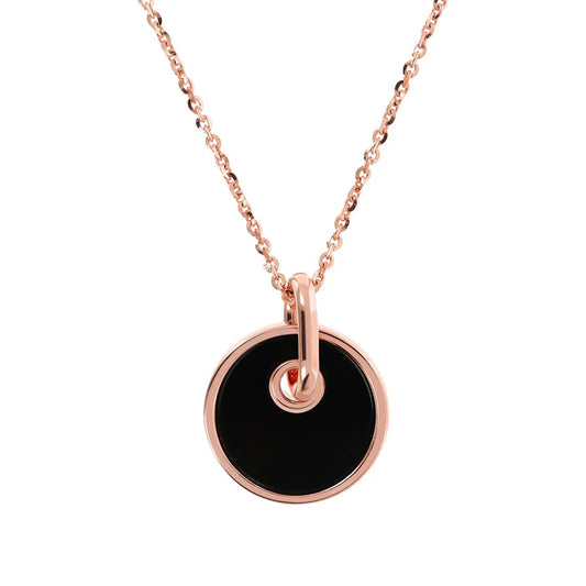 Alba Round Disc Necklace