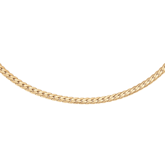 Flat Chain Gold Necklace