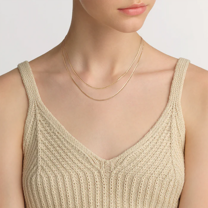 Flat Chain Gold Necklace